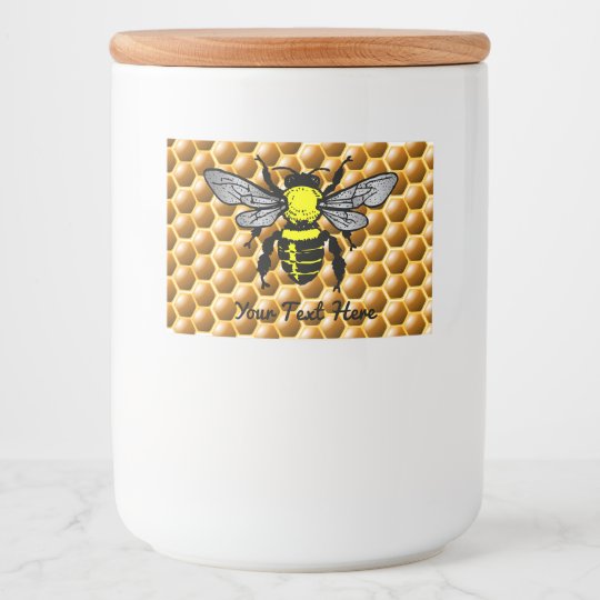 Etiquetas de la abeja del tarro de la miel del
