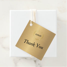 Etiquetas de la banda de oro cuadradas de la empre