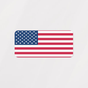 Etiquetas de la bandera de Estados Unidos