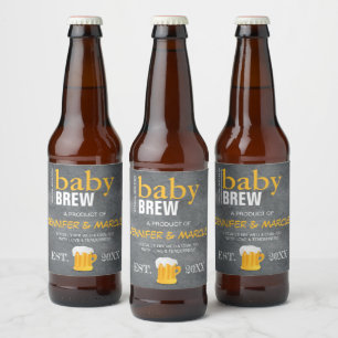 Etiquetas de la botella de cerveza Baby Brew