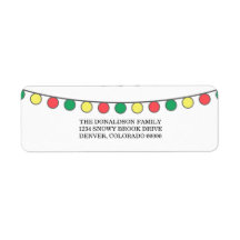 Etiquetas de la cadena de la luz de las vacaciones