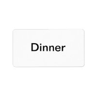 Etiquetas de la cena
