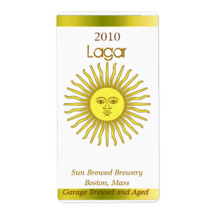 Etiquetas de la cerveza de Sun