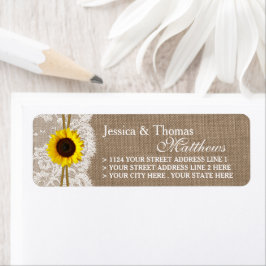 Etiquetas de la colección de Bodas de girasol rúst