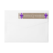 Etiquetas de la colección de Bodas Rustic Purple B