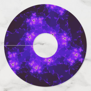 Etiquetas de la copa de vino del papel del fractal