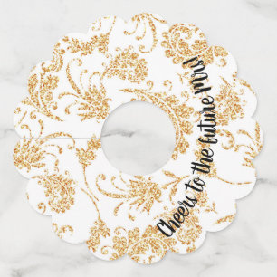 Etiquetas de la copa de vino/ducha nupcial/boda