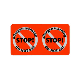 Etiquetas de la despensa - la advertencia del