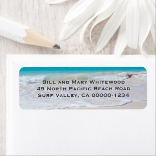 Etiquetas de la dirección de devolución de arena y