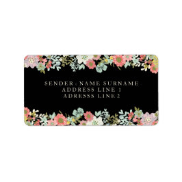 Etiquetas de la dirección de devolución de la boda