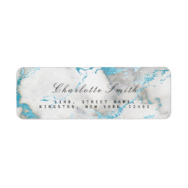 Etiquetas de la dirección de devolución de mármol 