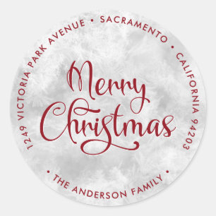 Etiquetas de la dirección de devolución de navidad