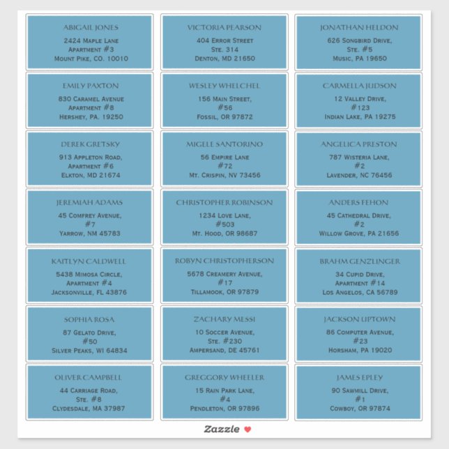 Etiquetas de la dirección de invitado de Rustic Oc (Hoja)