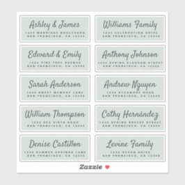 Etiquetas de la dirección de invitado del Boda de 