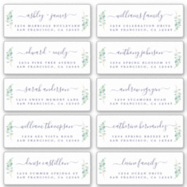 Etiquetas de la dirección de invitado del Boda de 