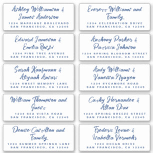 Etiquetas de la dirección de invitado del Boda de 
