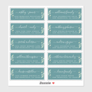 Etiquetas de la dirección de invitado del Boda de 