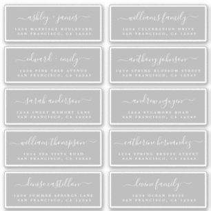 Etiquetas de la dirección de invitado del Boda de