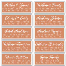 Etiquetas de la dirección de invitado del Boda de 
