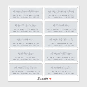 Etiquetas de la dirección de invitado del Boda de 