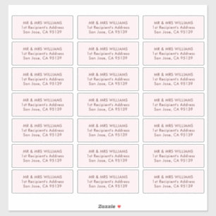 Etiquetas de la dirección de invitado del Boda de 