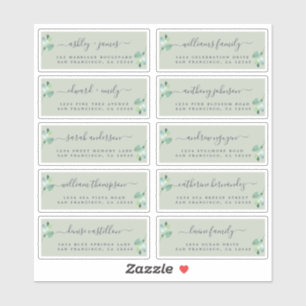 Etiquetas de la dirección de invitado del Boda de