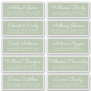 Etiquetas de la dirección de invitado del Boda de