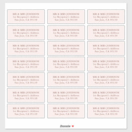 Etiquetas de la dirección de invitado del Boda mod