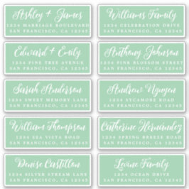 Etiquetas de la dirección de invitado del Boda ver