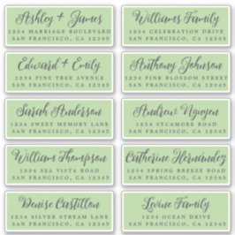 Etiquetas de la dirección de invitado del Boda ver