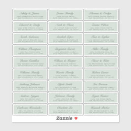 Etiquetas de la dirección de invitado del Boda ver