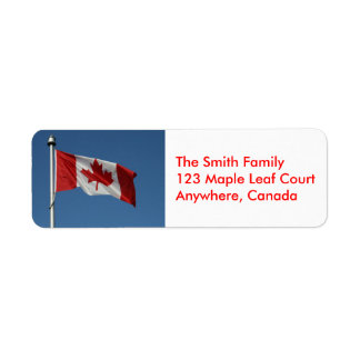 Etiquetas de la dirección de la bandera de Canadá