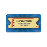 Etiquetas de la dirección de la película del parti