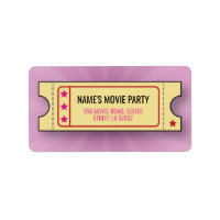 Etiquetas de la dirección de la película del parti