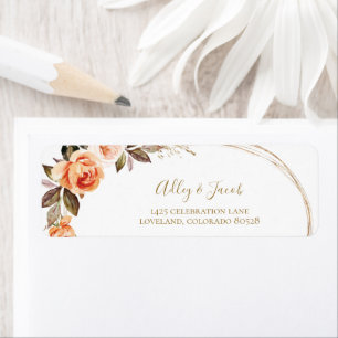 Etiquetas de la dirección de retorno de Boho Flora