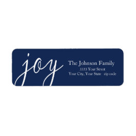 Etiquetas de la dirección de retorno de la alegría