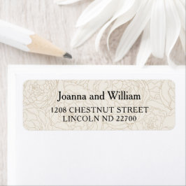 Etiquetas de la dirección de retorno de la boda fl