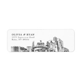 Etiquetas de la dirección de retorno de línea aére