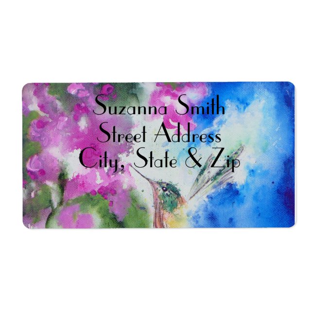 Etiquetas de la dirección de retorno del Boda Humm (Frente)