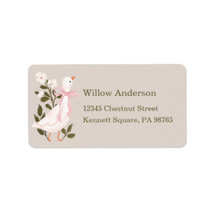 Etiquetas de la dirección de retorno del Chica de 