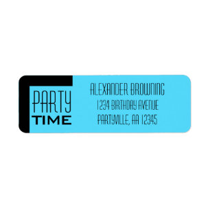 Etiquetas de la dirección de tiempo del Fiesta azu