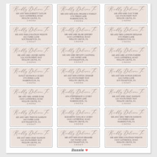 Etiquetas de la dirección del Boda Boho Pastel Pea