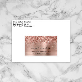 Etiquetas de la dirección del Boda invitado Rosa G