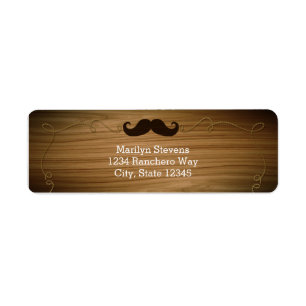 Etiquetas de la dirección del Fiesta Wooden Wester