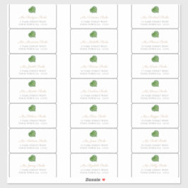 Etiquetas de la dirección del sobre de invitado de