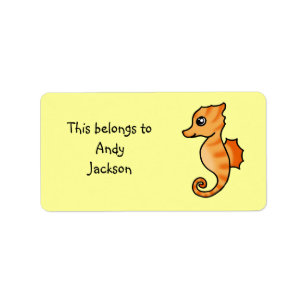 Etiquetas de la escuela (seahorse)
