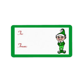 Etiquetas de la etiqueta de regalo Elf para navida