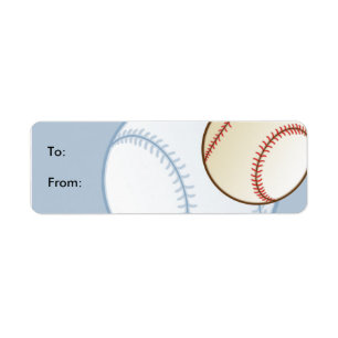Etiquetas de la etiqueta del regalo del béisbol d