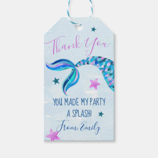 Etiquetas de la fiesta de cumpleaños de Sirena