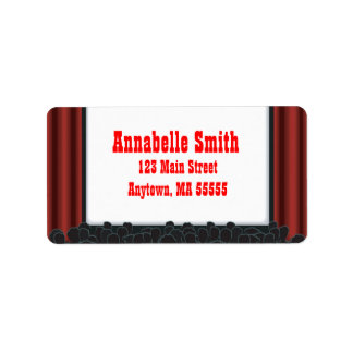 Etiquetas de la fiesta de cumpleaños del cine noct